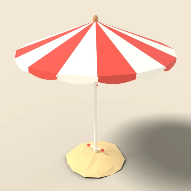 Striped beach umbrella