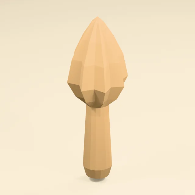 Handheld wooden citrus reamer with tapered radial flutes