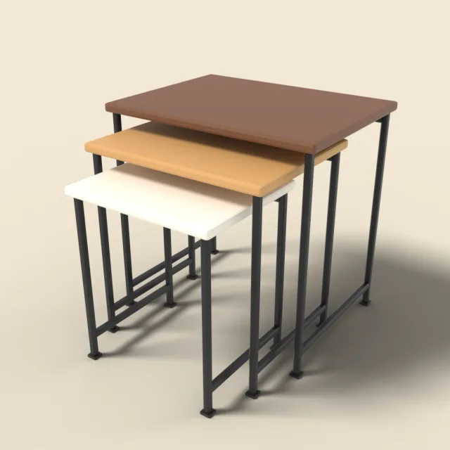 Nesting side tables set of three