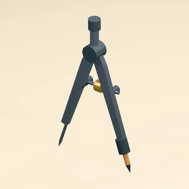 Screw-adjusted drafting compass with pencil clamp