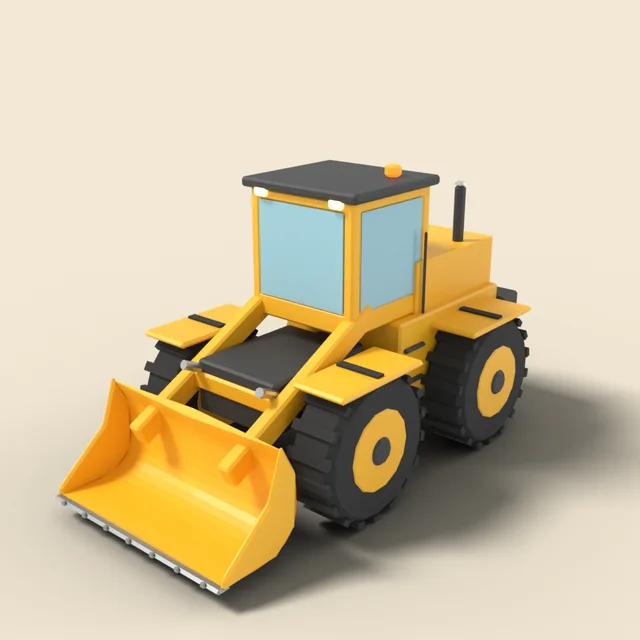 Compact wheel loader with front bucket