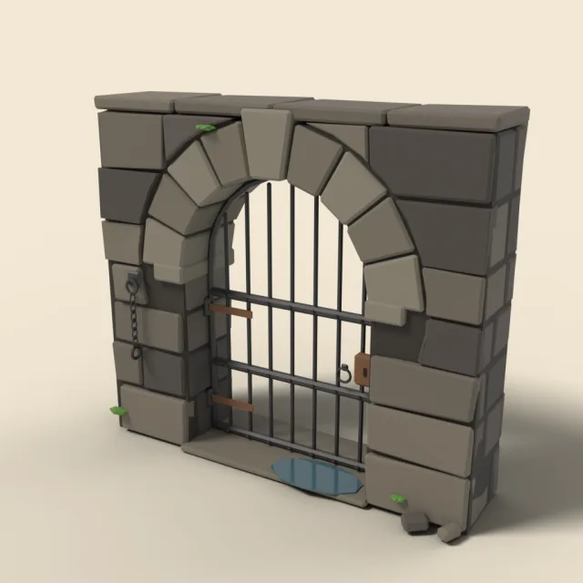 Dungeon iron bar gate