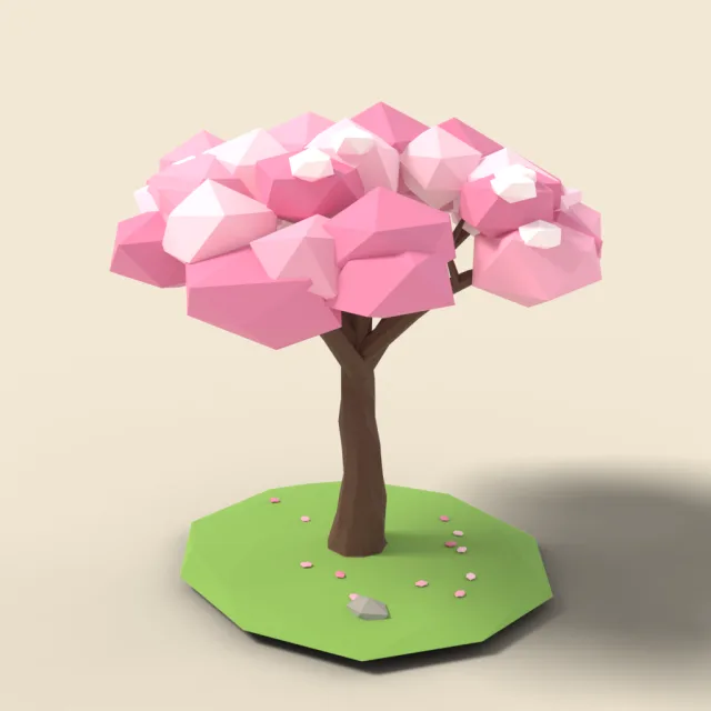 Pink cherry blossom tree in bloom
