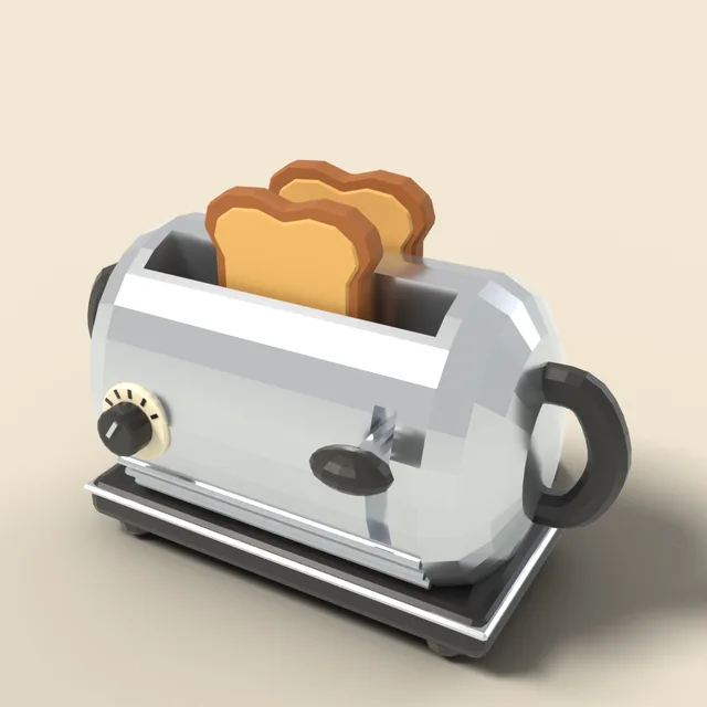 Retro chrome toaster