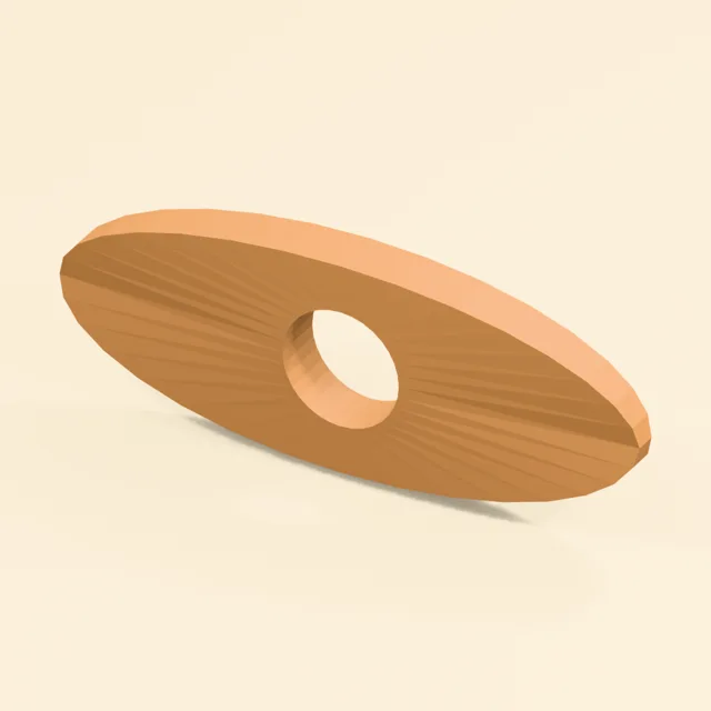 Winged wooden thumb page holder with open finger bore