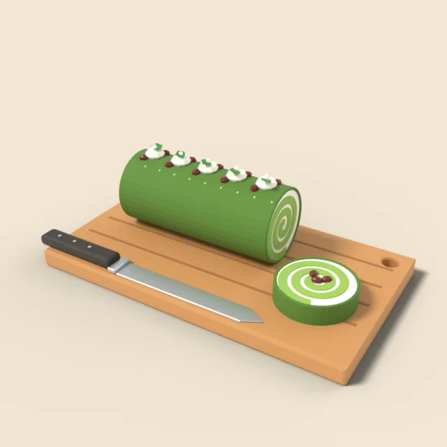 Matcha roll cake