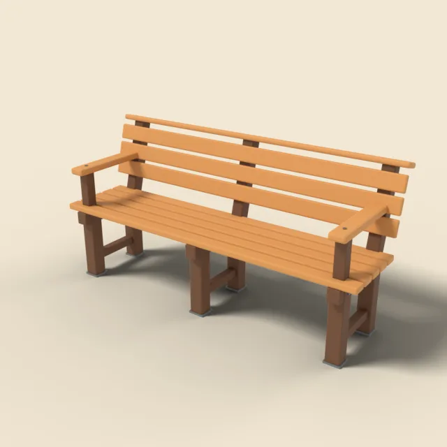 Park bench wooden