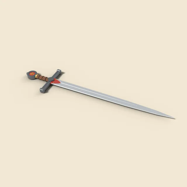 Crusader arming sword with cross guard
