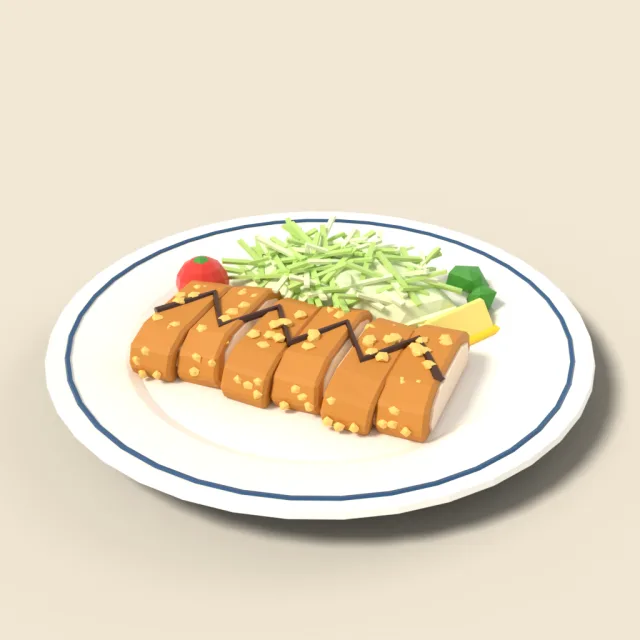 Tonkatsu with shredded cabbage
