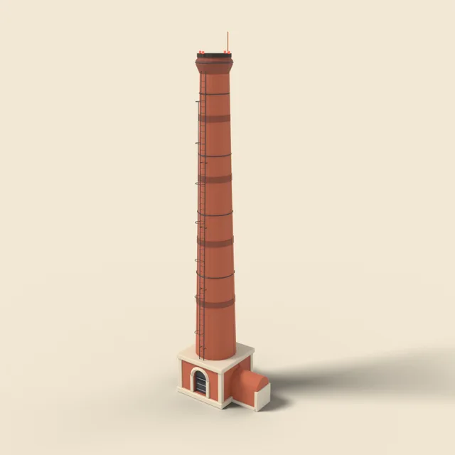 Factory chimney stack