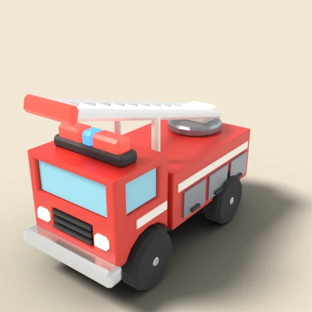 Toy fire truck with ladder