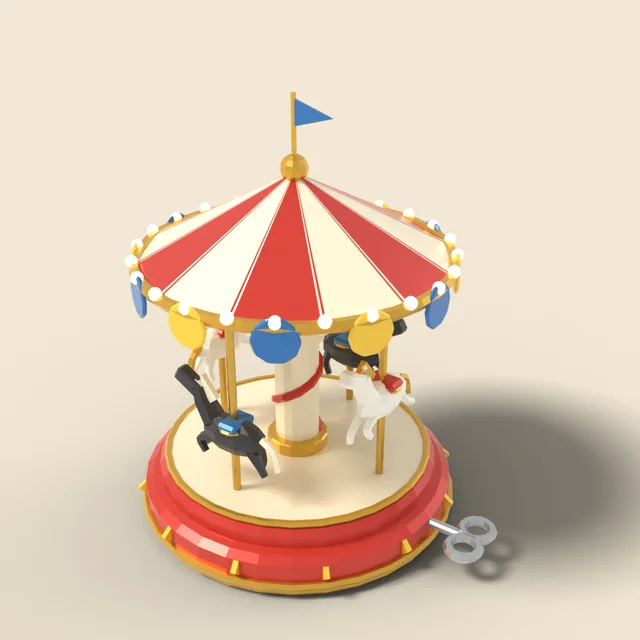 Tin carousel toy