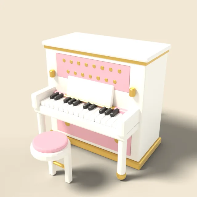 Toy piano in white