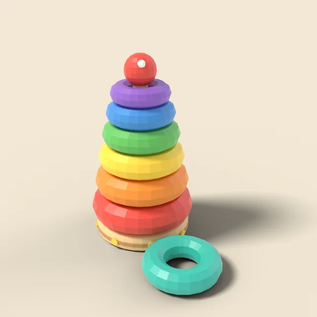 Stacking ring tower toy