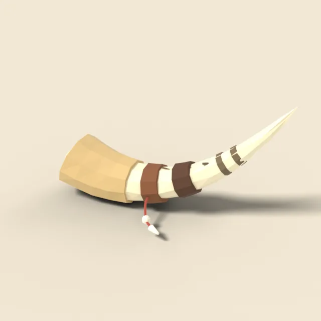 Curved troll tusk
