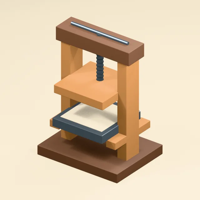 Screw platen press