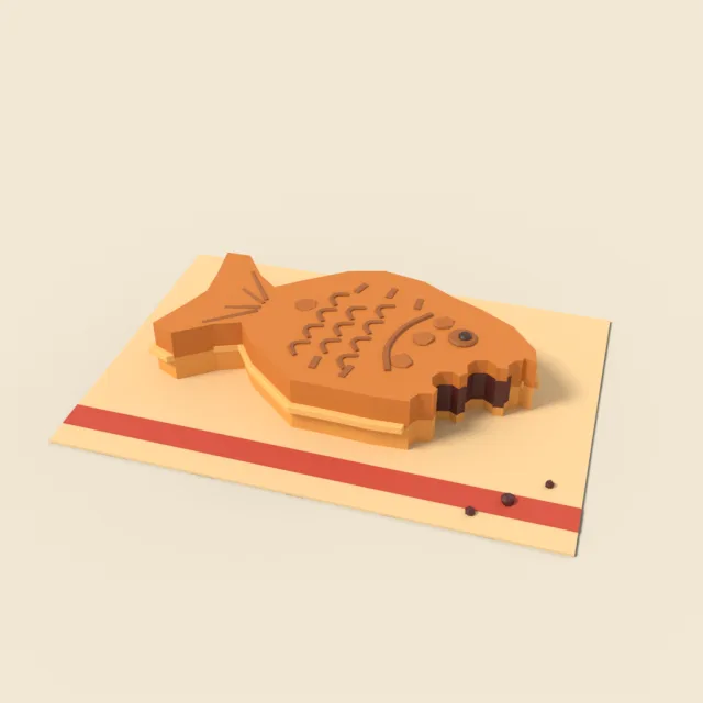 Taiyaki fish-shaped cake