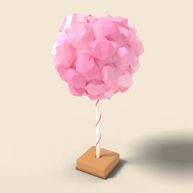 Cotton candy on a stick