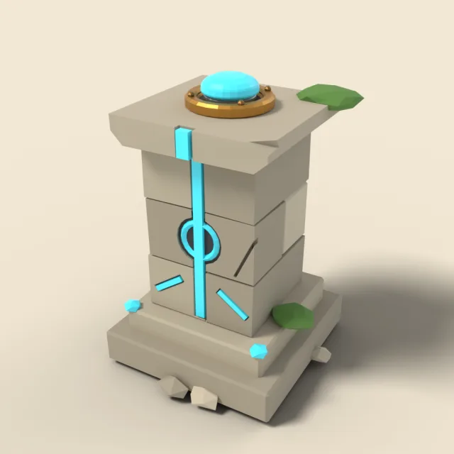 Push button on stone pillar