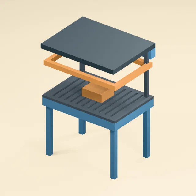 vacuum_forming_station_open_clamping_frame_above_perforated_bed