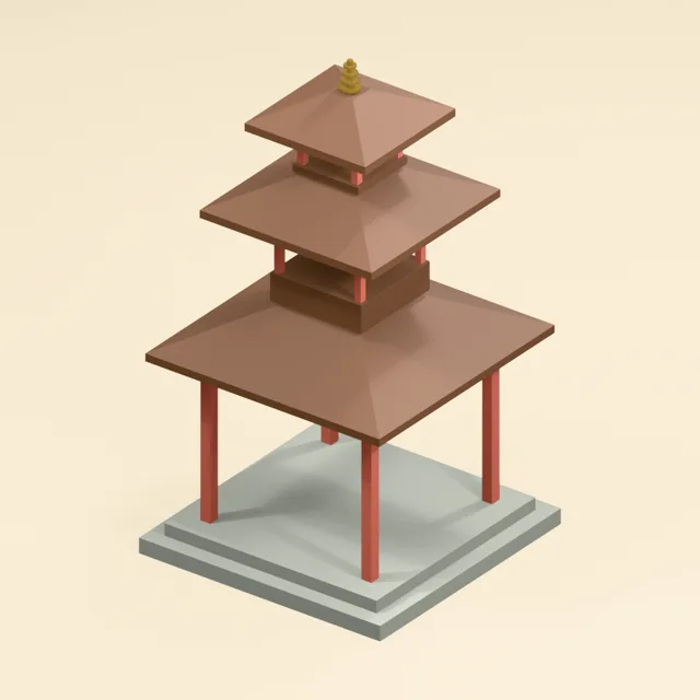 pagoda_pavilion_three_hipped_roofs_open_column_tiers