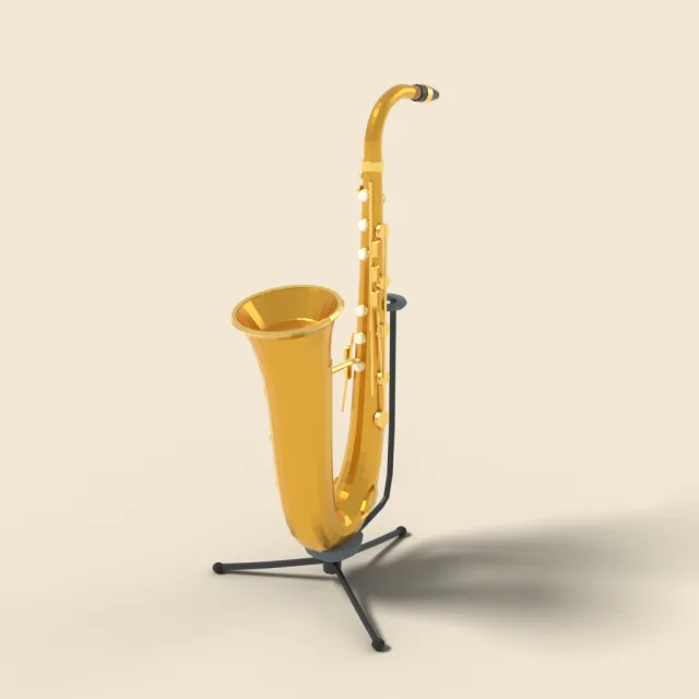 Alto saxophone in brass