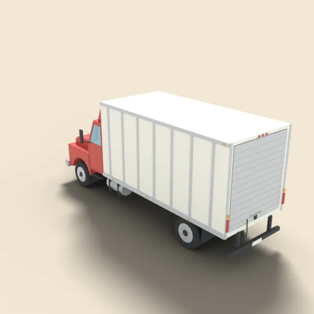Box truck with roll-up door