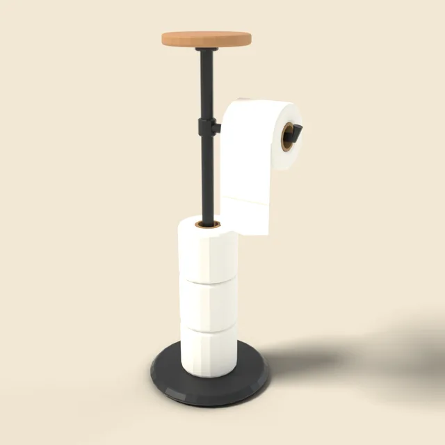 Toilet paper stand with rolls