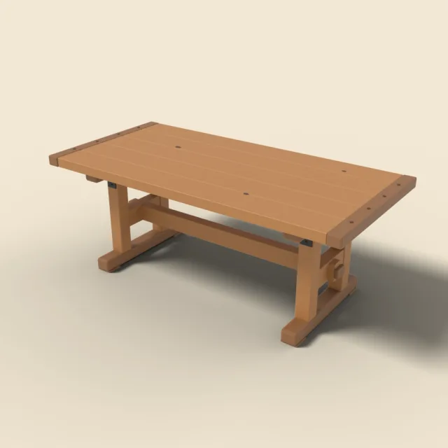 Rustic oak dining table