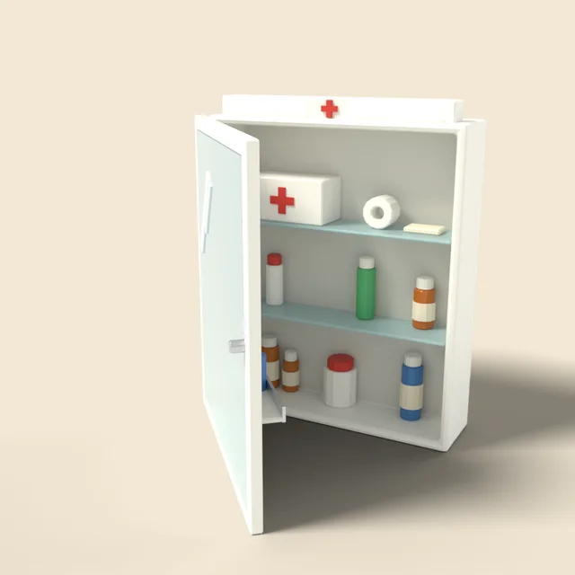 Wall medicine cabinet with mirror