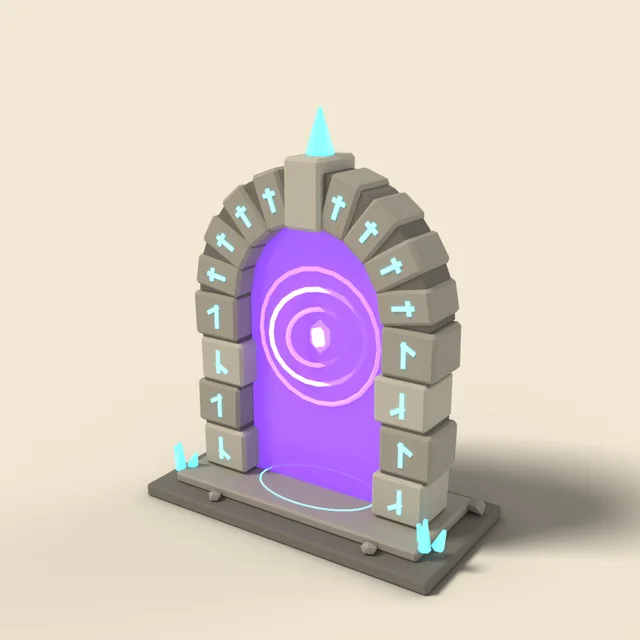 Runic portal arch