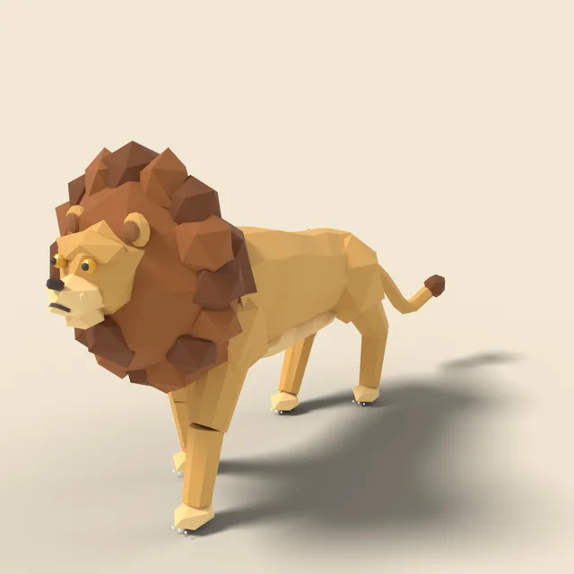 Lion with mane