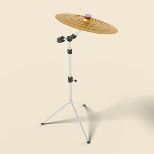 Crash cymbal on stand