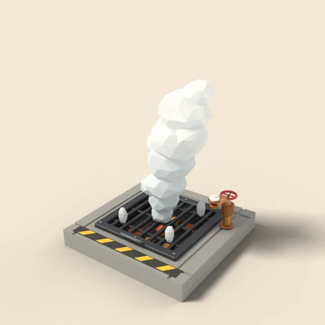 Steam vent floor grate