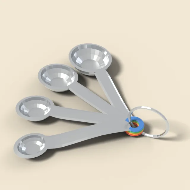 Measuring spoons on ring