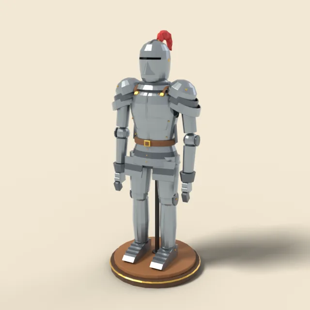 Full plate armour suit on stand