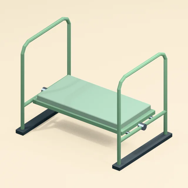 Padded garden kneeler with raised support handles