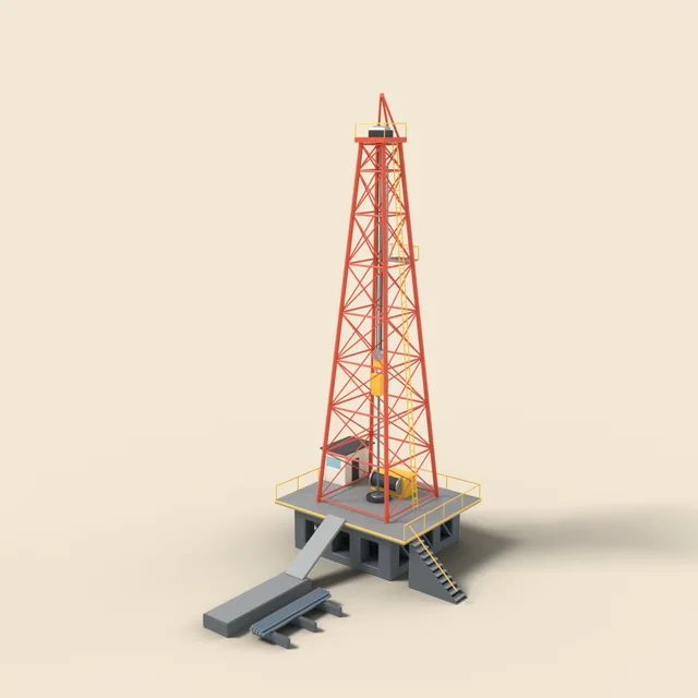 Oil derrick tower