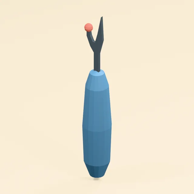Forked seam ripper with protected short point