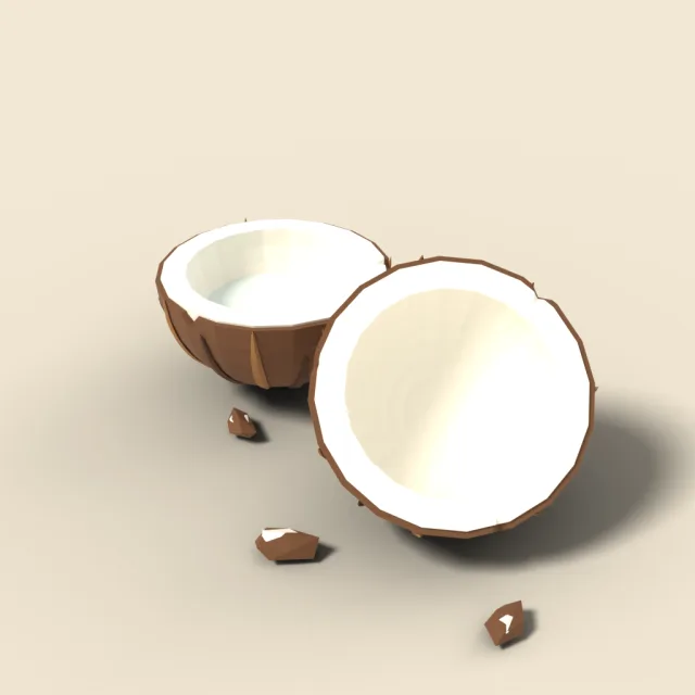 Coconut cracked open