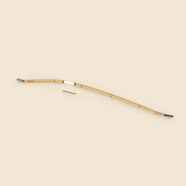 Japanese yumi asymmetric longbow