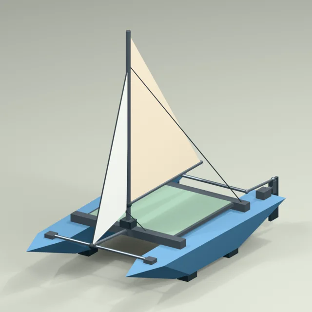 twin_hull_trampoline_sailing_catamaran
