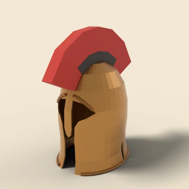 Corinthian bronze helmet with crest