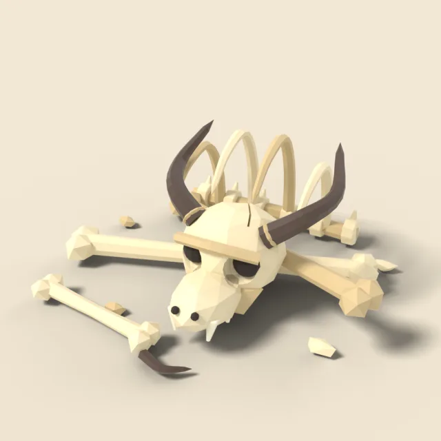 Pile of monster bones