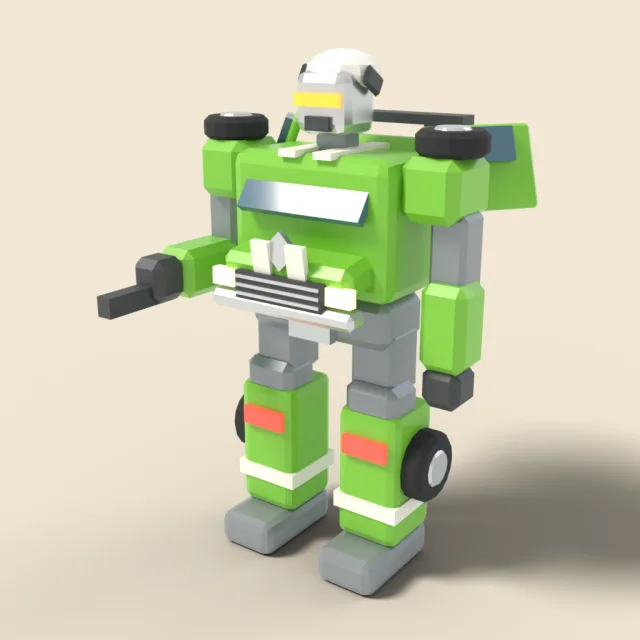 Transforming robot car toy