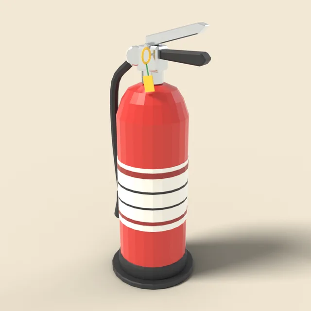 Red fire extinguisher