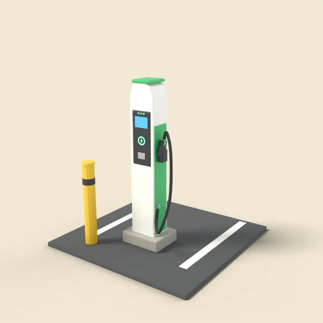 Electric vehicle charging post