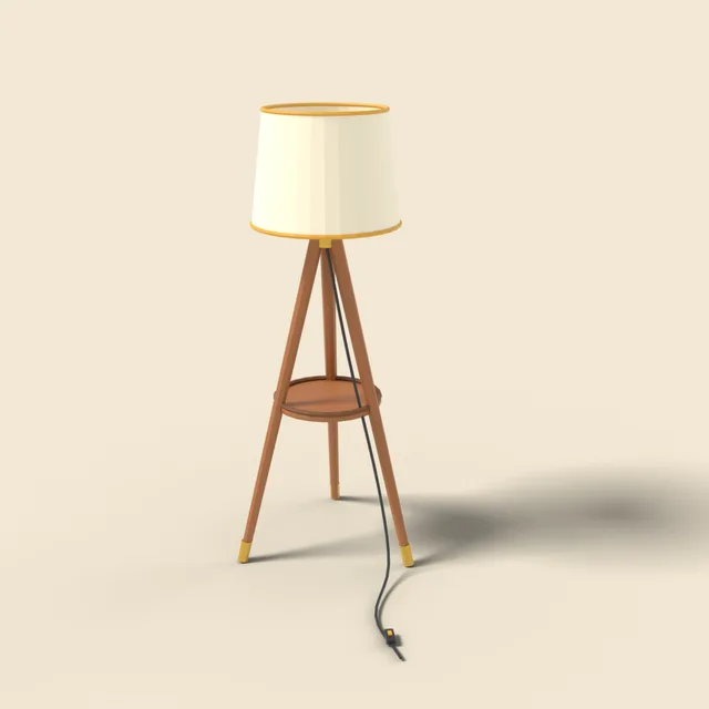 Mid-century tripod floor lamp