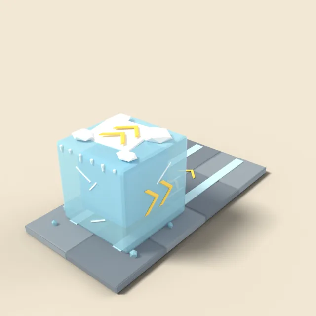Pushable ice block