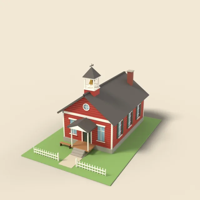 Old school house with bell